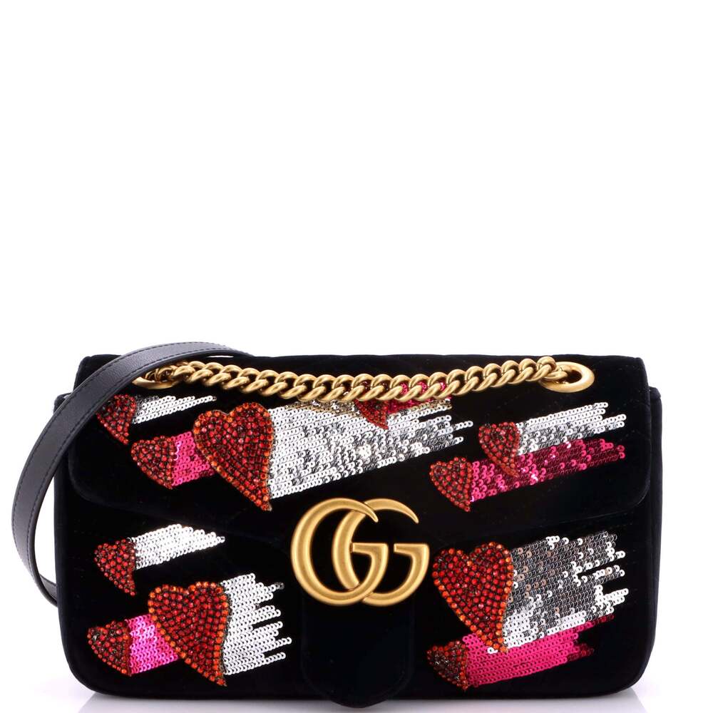 Gucci Gg Marmont Flap Bag Embellished #255234G11B